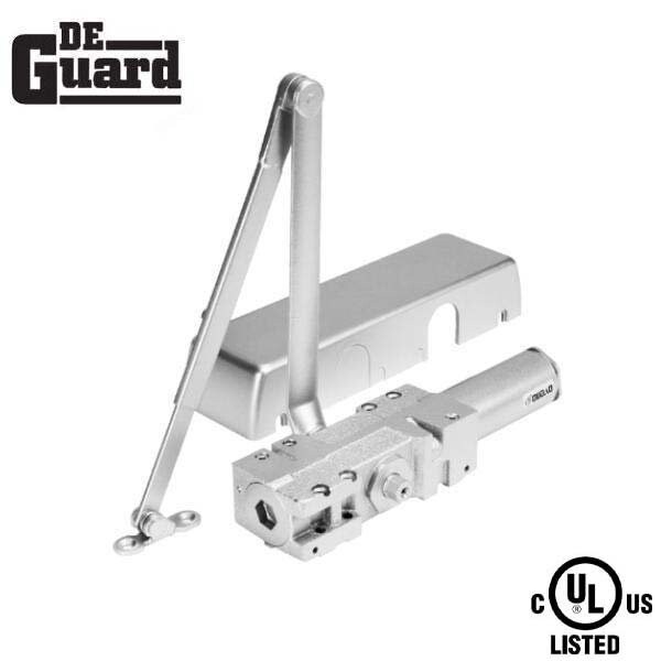 Deguard Hydraulic Door Closer Back Check+Hold To Open With Plastic Cover Grade1- Satin Nickel (1-6) DDC9000-BCDA-SN - main